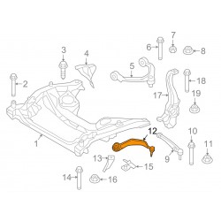 BMW G30 ÜST SALINCAK EĞRİ KOL 31106861161 - 31106861162
