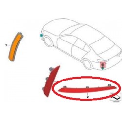 BMW G30 ARKA TAMPON REFLEKTÖRÜ 63147388765 - 63147388766