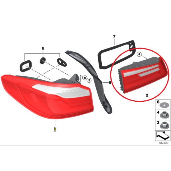 BMW G30 ARKA İÇ STOP 63217376473 - 63217376474 BMW G30 ARKA İÇ STOP 63217376473 - 63217376474